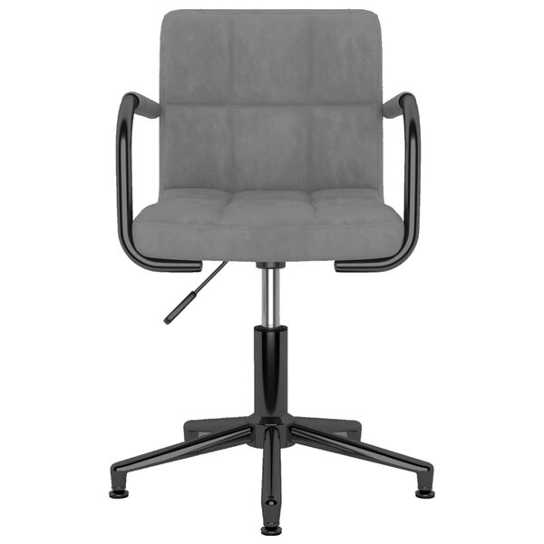 vidaXL Sillas de comedor giratorias 4 unidades terciopelo gris claro