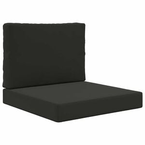 vidaXL Coj&iacute;n para sof&aacute; de exterior 2 pcs Negro Poli&eacute;ster