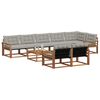 vidaXL Conjunto de sof&aacute;s de exterior 9 pcs Gris Natural y Claro