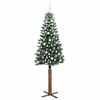 vidaXL &Aacute;rbol de Navidad Delgado con 300 LED con soporte Verde 210 cm
