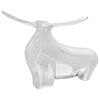 vidaXL Escultura de toro Plateado 37 x 44 x 17 cm Aluminio