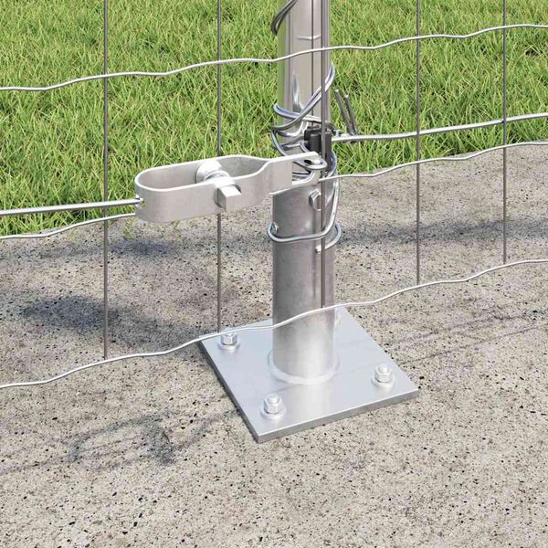 vidaXL Valla con Poste Plateado 1,2 x 10 m Acero