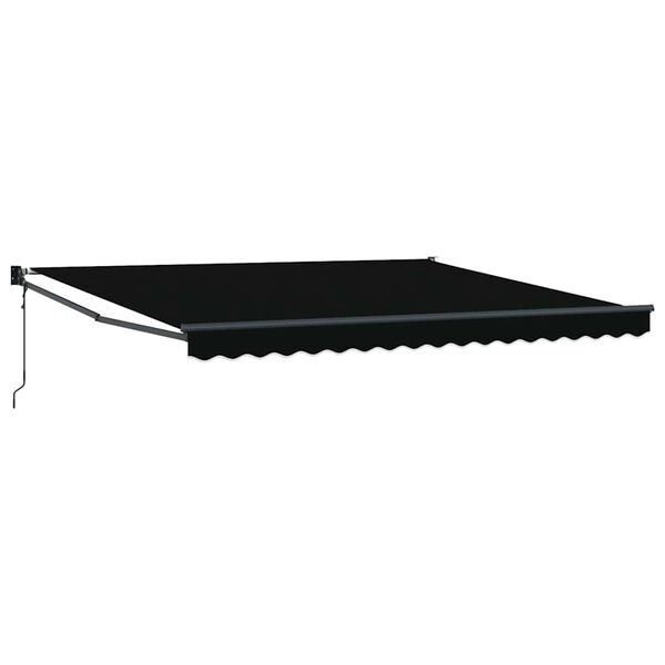 vidaXL Toldo Retr&aacute;ctil Negro 400 x 300 cm Poli&eacute;ster y Aluminio