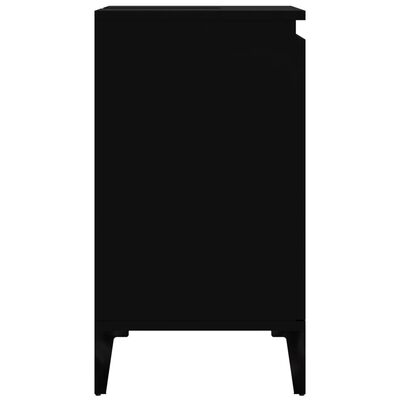 vidaXL Armario para lavabo madera contrachapada negro 58x33x60 cm