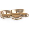 vidaXL Muebles de jard&iacute;n 8 piezas marr&oacute;n miel madera maciza de pino