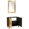 vidaXL Juego de Muebles de Baño con estante 2 pcs Negro y dorado