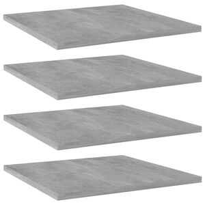 vidaXL Estante estanter&iacute;a 4uds contrachapada gris hormig&oacute;n 40x40x1,5cm