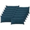 vidaXL Funda de almohada 12 uds. HOUTEN Azul 40 x 80 cm Terciopelo