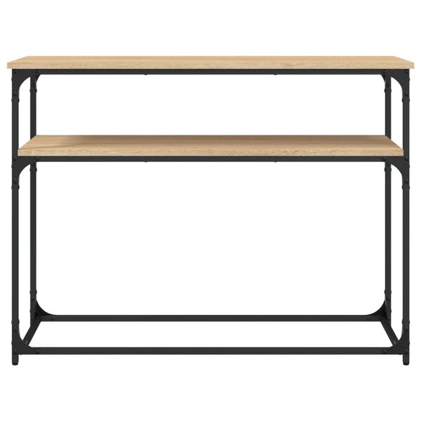 vidaXL Mesa consola madera de ingeniería roble Sonoma 100x35,5x75 cm