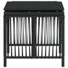 vidaXL Taburetes de jardín con cojines 4 uds ratán PE negro 41x41x36cm
