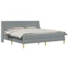 vidaXL Estructura de cama con colch&oacute;n con cabecera Poli&eacute;ster