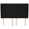 vidaXL Cabecero con orejas de tela negro 147x23x118/128 cm