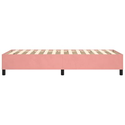 vidaXL Estructura de cama de terciopelo rosa 90x190 cm