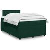 vidaXL Cama box spring con colch&oacute;n terciopelo verde oscuro 120x190 cm