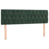 vidaXL Cama box spring colch&oacute;n y LED terciopelo verde oscuro 140x200cm