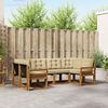 vidaXL Conjunto de sof&aacute;s de exterior con coj&iacute;n 6 pcs Natural y Beige