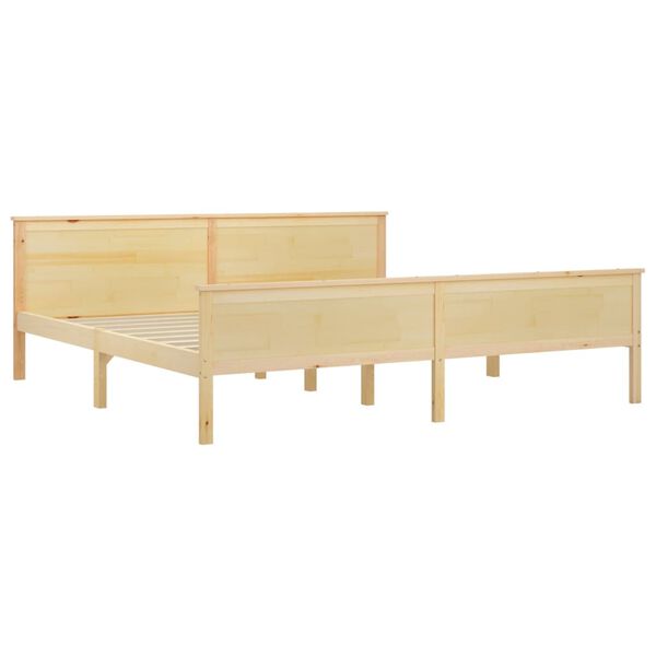 vidaXL Estructura de cama sin colch&oacute;n madera maciza de pino 200x200 cm