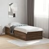 vidaXL Estructura de cama sin colch&oacute;n madera marr&oacute;n roble 75x190 cm