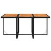 vidaXL Set de comedor de jard&iacute;n 7 pzas y cojines rat&aacute;n sint&eacute;tico negro
