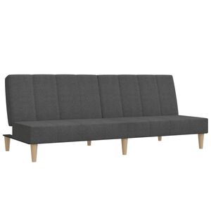 vidaXL Sof&aacute; cama de 2 plazas tela gris oscuro