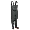 vidaXL Vadeador de pecho con botas y cintur&oacute;n verde oscuro talla 44