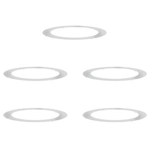 vidaXL adecuado para Anillos de &Aacute;rbol Plano 5 pcs Plateado &Oslash;90 / 120 cm