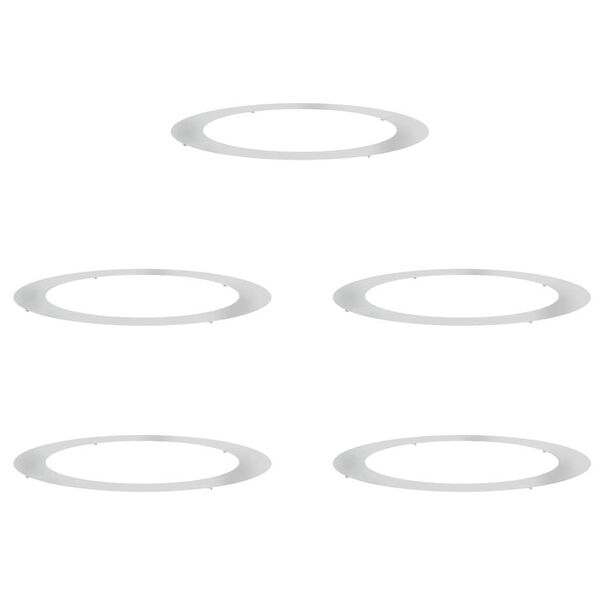 vidaXL adecuado para Anillos de Árbol Plano 5 pcs Plateado Ø90 / 120 cm