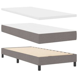 vidaXL Cama box spring con colchón con colchón Taupé 80 x 200 cm