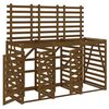 vidaXL Cobertizo triple para cubos de basura madera pino marr&oacute;n miel