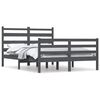 vidaXL Estructura de cama de madera maciza de pino gris 160x200 cm