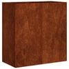 vidaXL Jardinera oxidada 80x40x80 cm acero corten