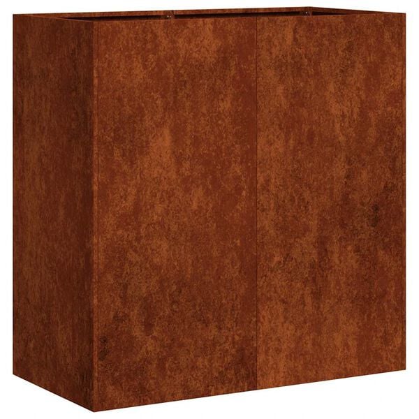 vidaXL Jardinera oxidada 80x40x80 cm acero corten