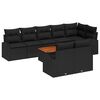 vidaXL Conjunto de sof&aacute;s de jard&iacute;n 9 uds. Negro rat&aacute;n sint&eacute;tico