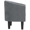 vidaXL Sill&oacute;n de terciopelo gris oscuro