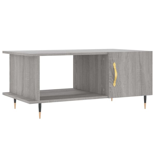 vidaXL Mesa de centro madera contrachapada gris Sonoma 90x50x40 cm