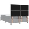 vidaXL Cama tipo Box Spring con cabecera Gris Claro 140 x 190 cm tela