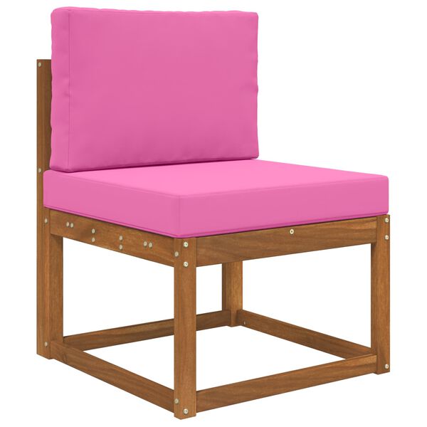 vidaXL Coj&iacute;n para sof&aacute; de exterior 2 pcs Rosa Poli&eacute;ster