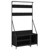 vidaXL Perchero con zapatero negro 100x41x184 cm