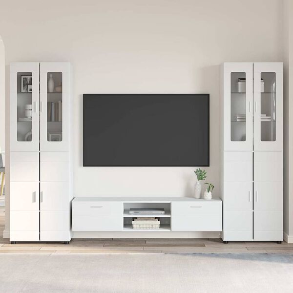 vidaXL Conjunto de mueble de TV con caj&oacute;n FLORIN Madera de ingenier&iacute;a