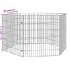 vidaXL Recinto animales corral 6 paneles hierro galvanizado 54x60 cm