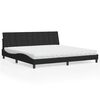 vidaXL Cama con colchón Hanko terciopelo negro 200x200 cm