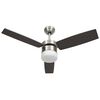 vidaXL Ventilador de techo con luz con mando marr&oacute;n oscuro 108 cm