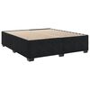 vidaXL Cama box spring con colch&oacute;n terciopelo negro 200x200 cm