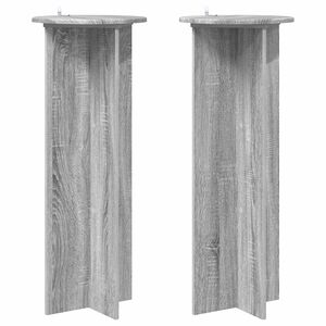 vidaXL Soporte de plantas 2 uds. Gris Sonoma &Oslash;40 x 100 cm