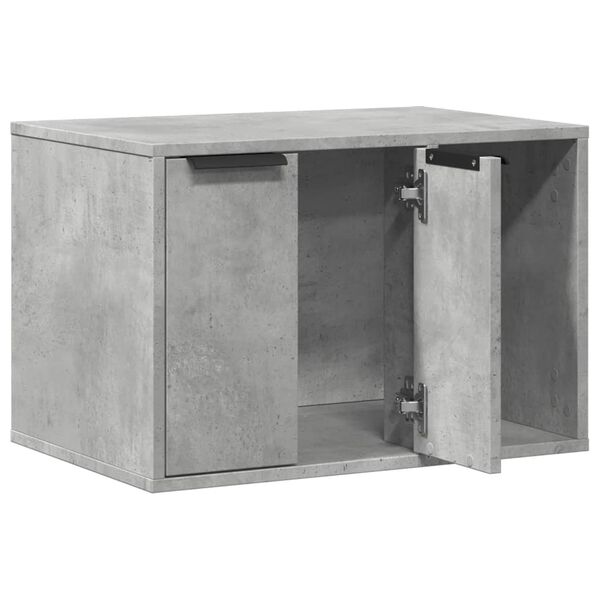 vidaXL Mueble arenero para gatos madera gris hormig&oacute;n 60x40x40 cm