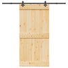 vidaXL Puerta corredera con herrajes madera maciza de pino 100x210 cm