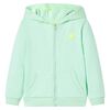 vidaXL Sudadera infantil con capucha y cremallera verde brillante 104