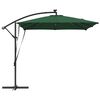 vidaXL Parasol de cantilever tipo pl&aacute;tano Verde 249 x 249 x 250 cm