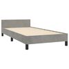 vidaXL Estructura de cama sin colch&oacute;n terciopelo gris claro 90x200 cm