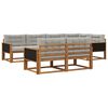 vidaXL Conjunto de sof&aacute;s de exterior 7 pcs Natural y Gris Claro